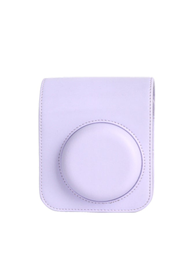 Generic Suitable For Fuji Polaroid Mini 12 Solid Color Camera Bag Digital Camera Fitted Storage Protective Case Crossbody Bag-Color:Iris Purple (opp Bag)  - Image 1