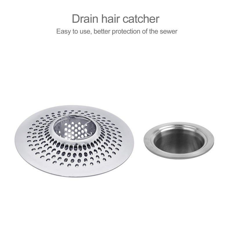 LEKEYE Drain Hair Catcher/Bathtub Shower Drain Hair Trap/Strainer Stainless Steel Drain Protector(Patented Product) - Image 2