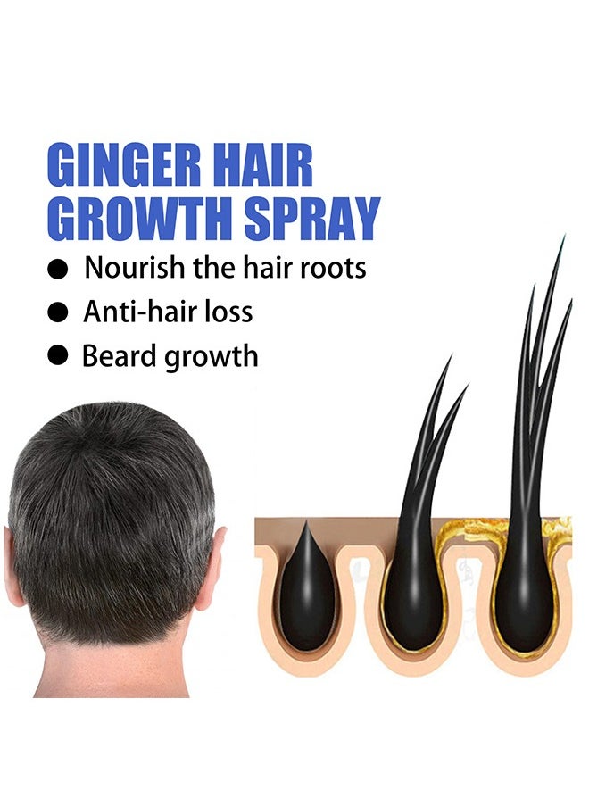EELHOE Ginger Hair Growth Spray,Ginger Herb Formula Stop Hair Loss Hair Regrowth Treatments Grow Thicker Longer Hair Accelerate Hair Growth for Men and Women 30ml  - Image 5