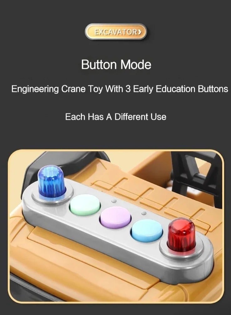 لعبة شاحنة عمل رافعة بمقياس 1/18، سيارة هندسية مصنوعة من سبائك معدنية، أبواب مفتوحة، صوت وضوء، إطار مطاطي، لعبة عيد ميلاد للأطفال - Image 4