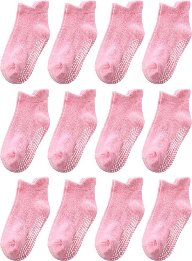 Aroveea Baby Toddle Socks Grip Non Slip Kids Boys Girls Cotton 12 Pack Ankle Cute Newborn Socks3-5T - Image 1