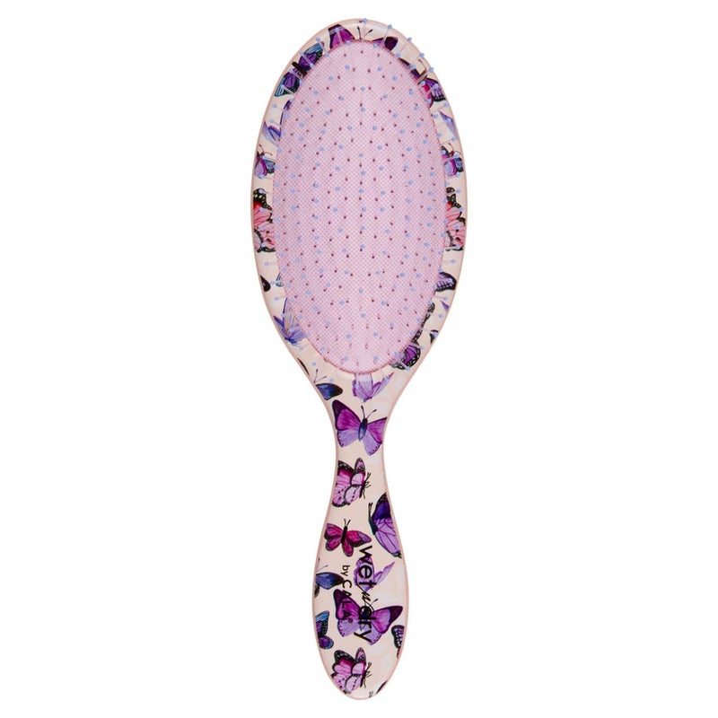 Cala wet n dry DETANGLING HAIR BRUSH BUTTERFLY PRINT