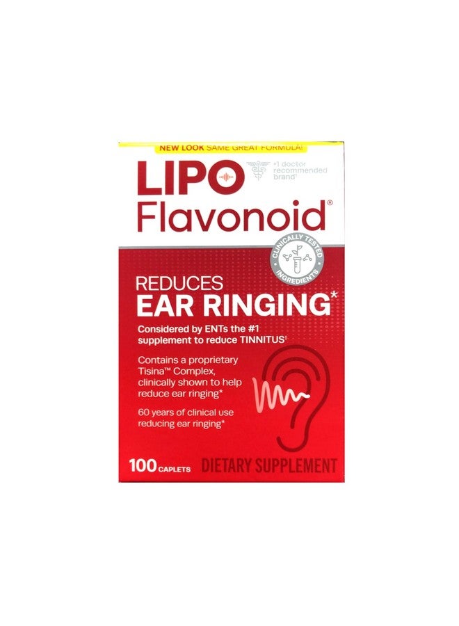 Lipo-Flavonoid Lipo-Flavonoid Dietary Supplement Caplets for Ear Ringing - 100 Count  - Image 1