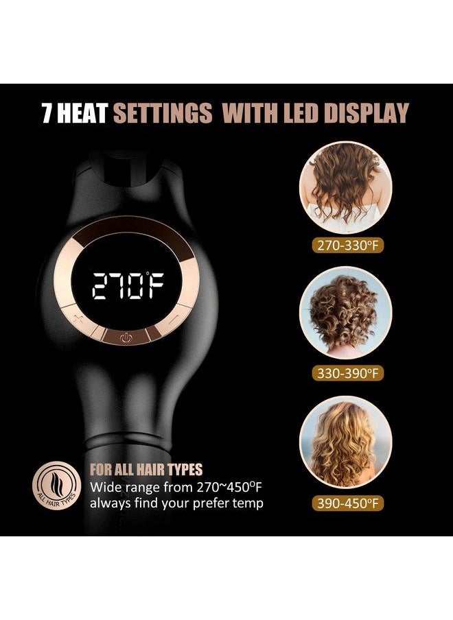 WIZCHARK - 9Mm Curling Wand 3/8 Inch Small Curling Iron Wand For Short & Long Hair Professional Skinny Hair Curler With Led Displayceramic Long Barrel Hair Crimper With 7 Heat Settings(Rose Gold) - Image 1