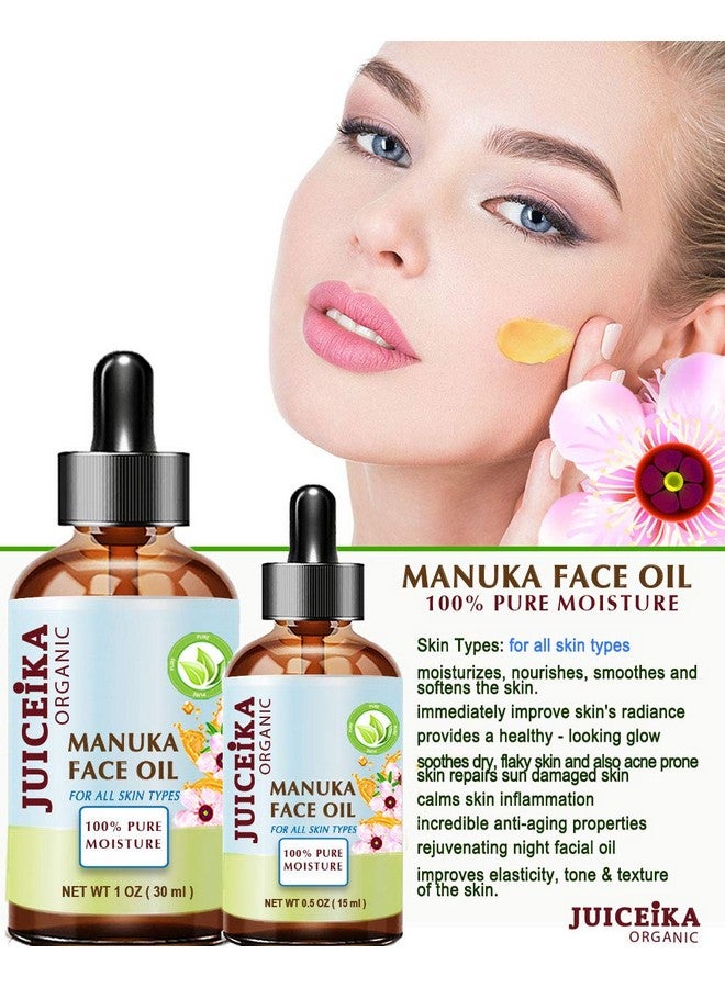 juiceika Manuka Oil Australian 100% Pure. Face Moisturizer Antiaging Face Oil For Face Skin Hair Lip And Nail Care 0.5 Fl.Oz. 15 Ml - Image 5