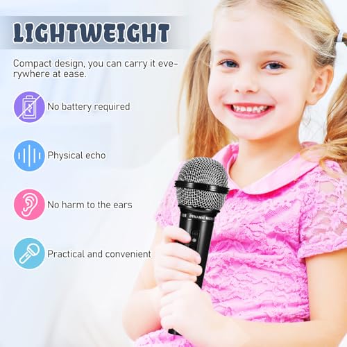 NUOBESTY Kids Pretend Microphone Toy - Plastic Fake Microphone Prop for Birthday Party Favors or Costume Play - Image 4
