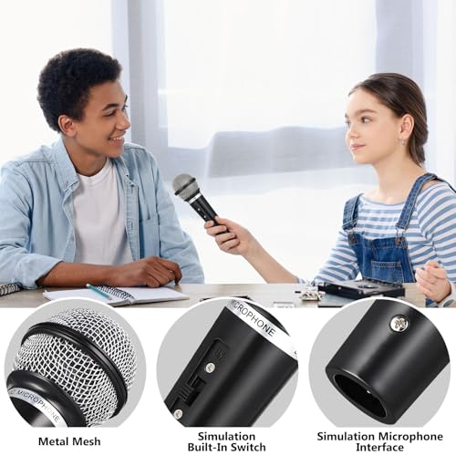 NUOBESTY Kids Pretend Microphone Toy - Plastic Fake Microphone Prop for Birthday Party Favors or Costume Play - Image 5