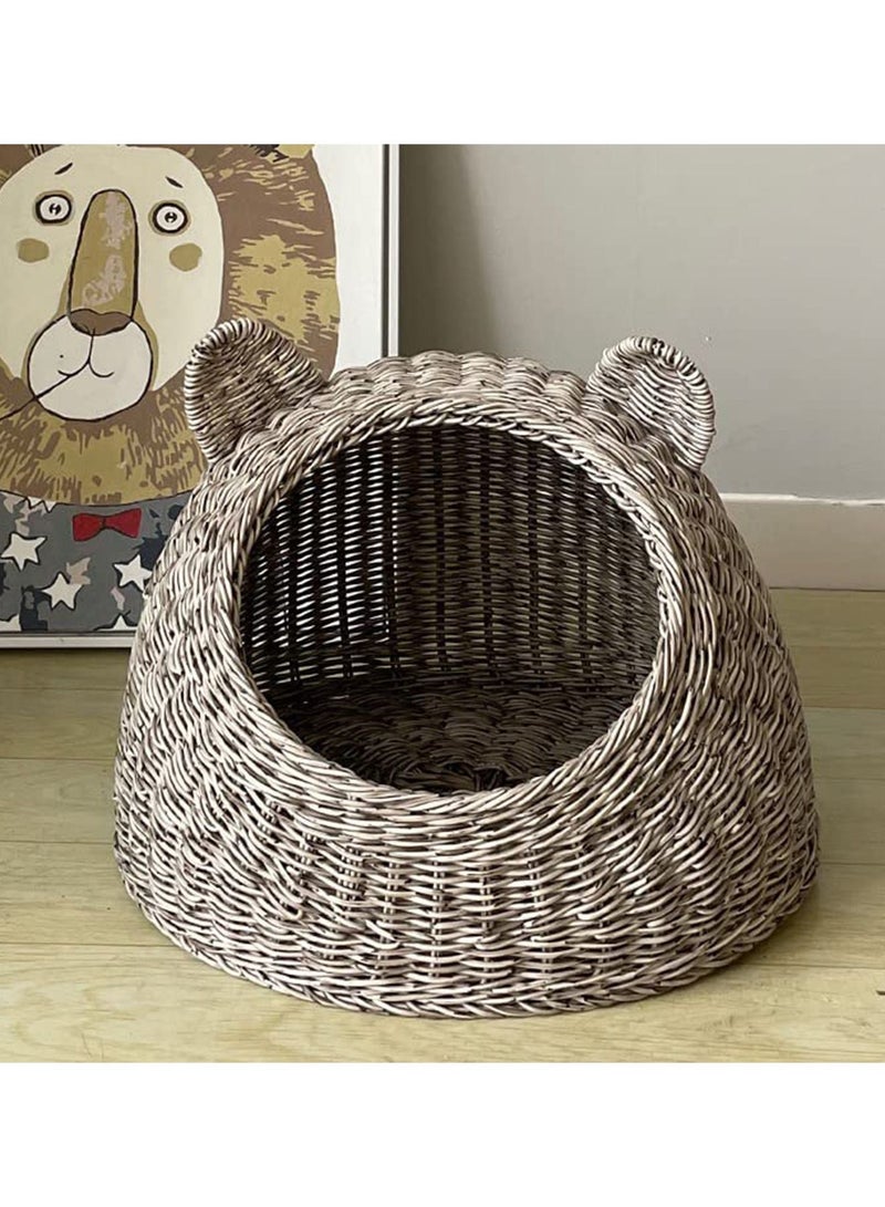 MONOGUE Cat House With Cushion Covered Modern Cute Cat Bed All Season Cats Bed Simple Breathable Pet Nest - Image 1