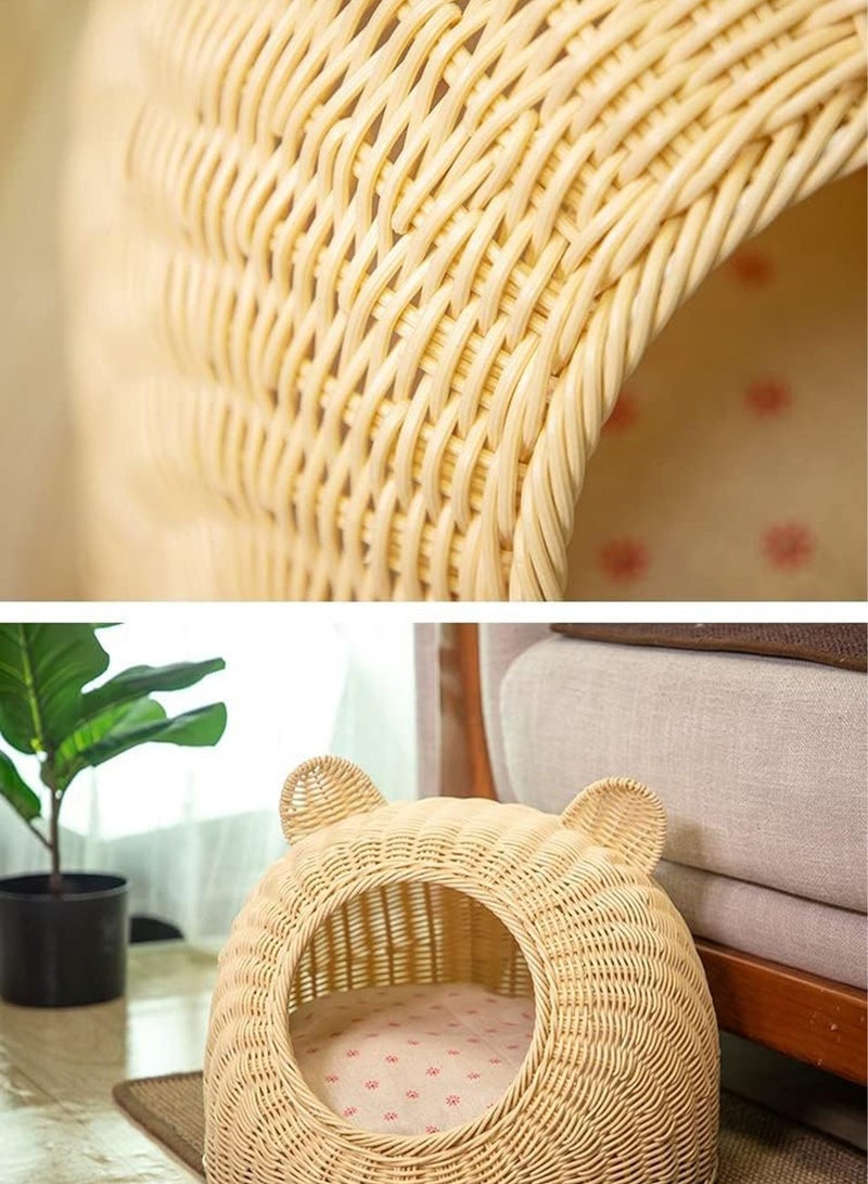 MONOGUE Cat House With Cushion Covered Modern Cute Cat Bed All Season Cats Bed Simple Breathable Pet Nest - Image 4