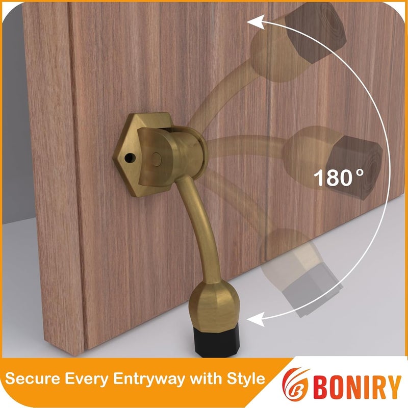 Boniry HeavyDuty Door Stopper with AntiSlip Rubber Base Elegant and Durable Design for All Types of Doors Brass - Image 5