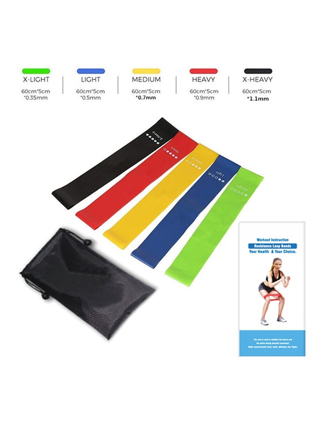 5-Piece Exercise Band Set 16cm  - Image 3