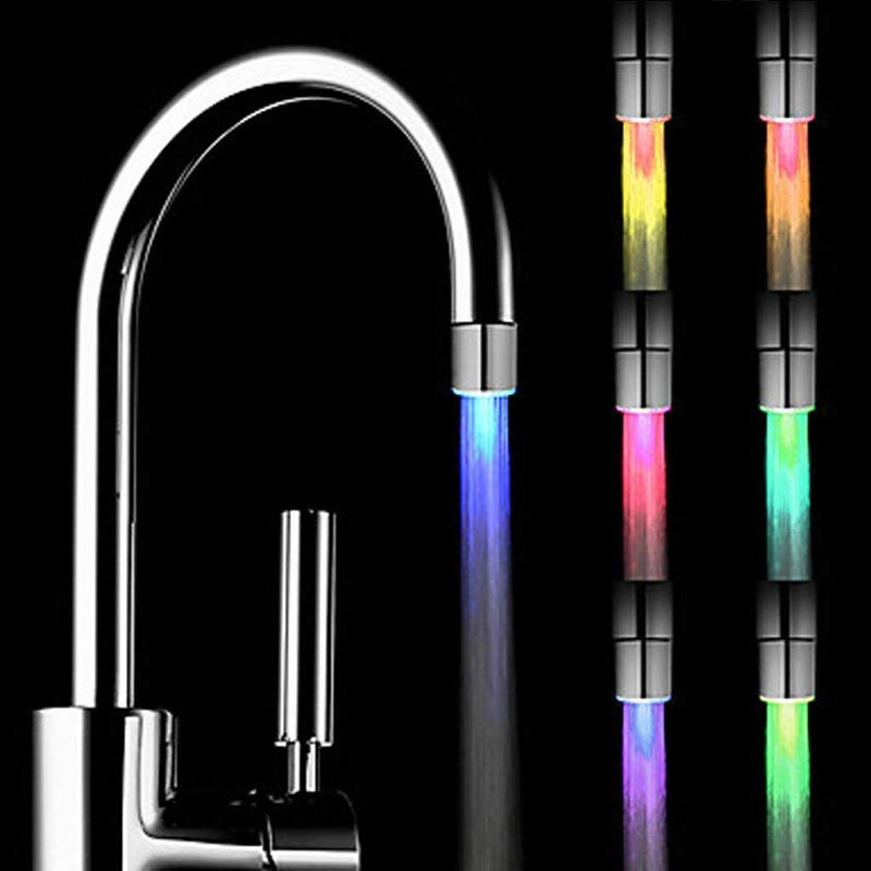 QAWACHH LED Tap Light Water Glow Shower for Bathroom Kitchen Nozzle Cock Faucet (Multicolour) - Image 2