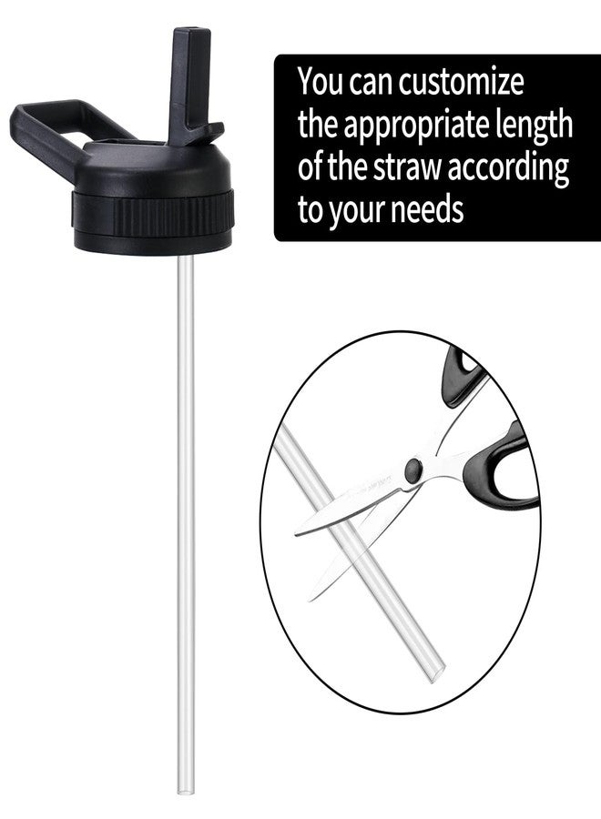 crayBG Straw Lid Compatible with Nalgene Water Bottles 32 OZ, BPA-Free Straws Lid with Handle for Nalgene Wide Mouth, Replacement Bottle Cap Accessories with 2 Straws and 1 Straw Brush - Image 3