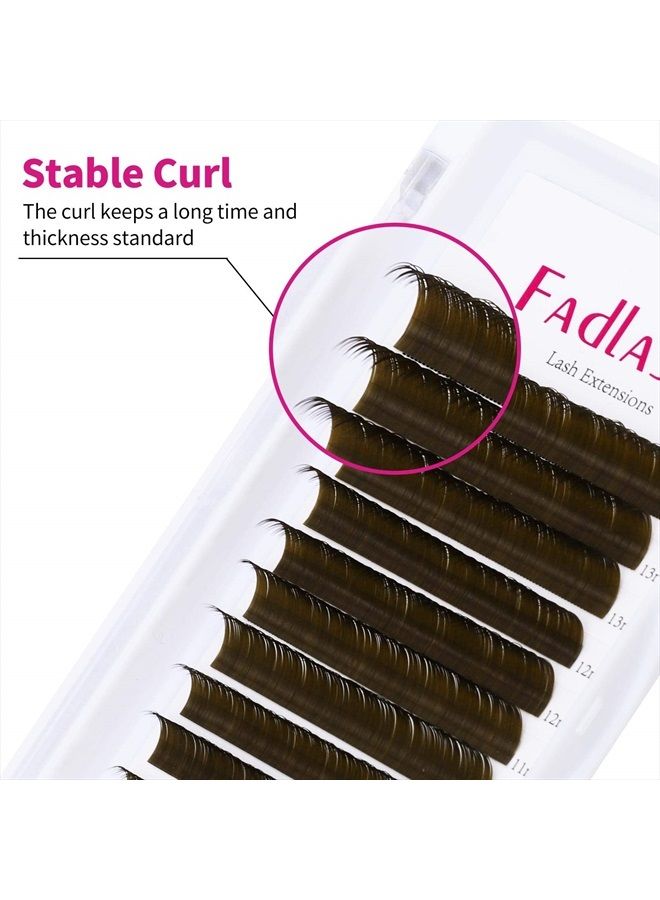 FADLASH Eyelash Extensions D Curl Individual Lashes 0.15 Mixed Tray 8-14mm Brown Lash Extensions Supplies Classic Eyelashes Professional Salon Use (0.15-D, 8-14mm Mix) - Image 3