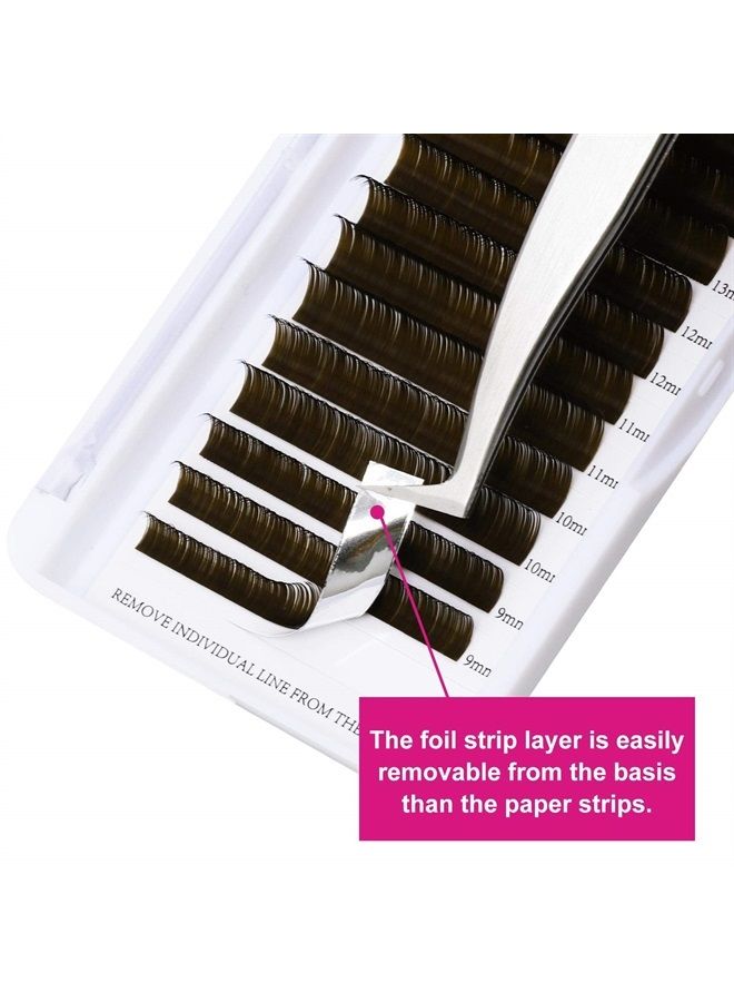 FADLASH Eyelash Extensions D Curl Individual Lashes 0.15 Mixed Tray 8-14mm Brown Lash Extensions Supplies Classic Eyelashes Professional Salon Use (0.15-D, 8-14mm Mix) - Image 4