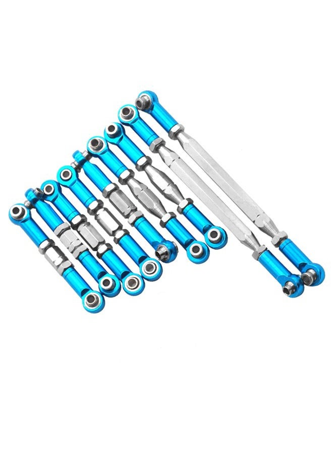 Share Goo ShareGoo 9Pcs Metal Pull Rod Steering Servo Link Linkages Swing Arm Tie Rod Upper Suspension Ends for Wltoys 12428-ABC 12429 12423-ABC FY-01 FY-02 FY-03 FY-04 FY-05 FY-07 1/12 RC Car - Image 5