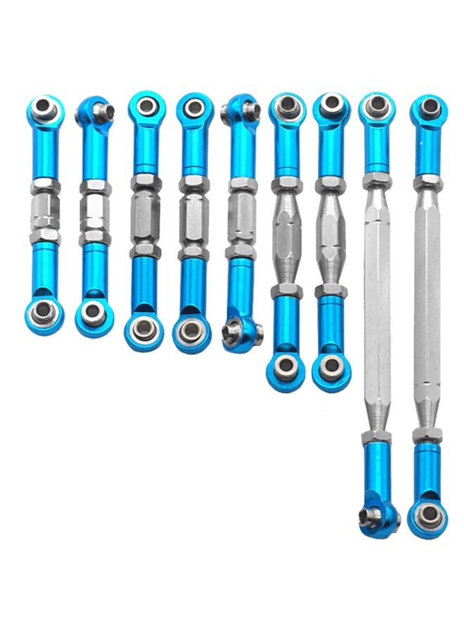Share Goo ShareGoo 9Pcs Metal Pull Rod Steering Servo Link Linkages Swing Arm Tie Rod Upper Suspension Ends for Wltoys 12428-ABC 12429 12423-ABC FY-01 FY-02 FY-03 FY-04 FY-05 FY-07 1/12 RC Car - Image 1