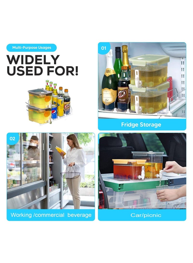 2.5L Gallon Drink Dispenser For Fridge, Beverage Dispenser With Spigot, 84 Oz Plastic Fridge Beverage Dispensers Jug, Ice Tea Milk Lemonade Container, Half Gallon Water Pitcher for Refrigerato - Image 5