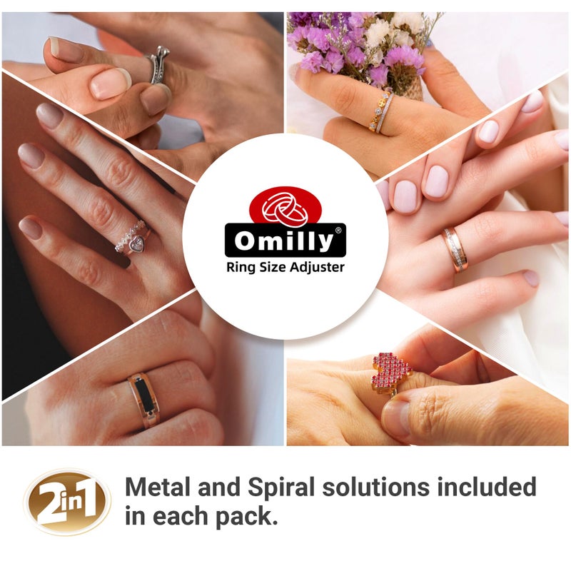 Omilly Filled Metal Ring Guard for Loose Rings, 10 Pack with 6 Sizes Ring Size Adjuster, Fits Ring Width 1mm-10mm, Easy to Use, Secure Fit for Women and Men - Image 2
