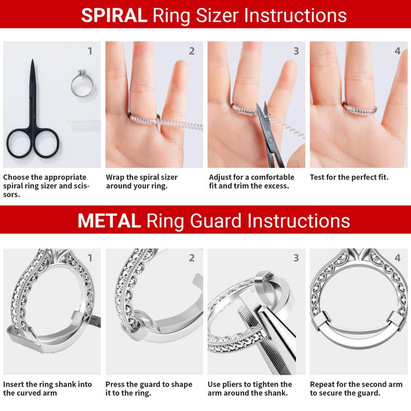 Omilly Filled Metal Ring Guard for Loose Rings, 10 Pack with 6 Sizes Ring Size Adjuster, Fits Ring Width 1mm-10mm, Easy to Use, Secure Fit for Women and Men - Image 5