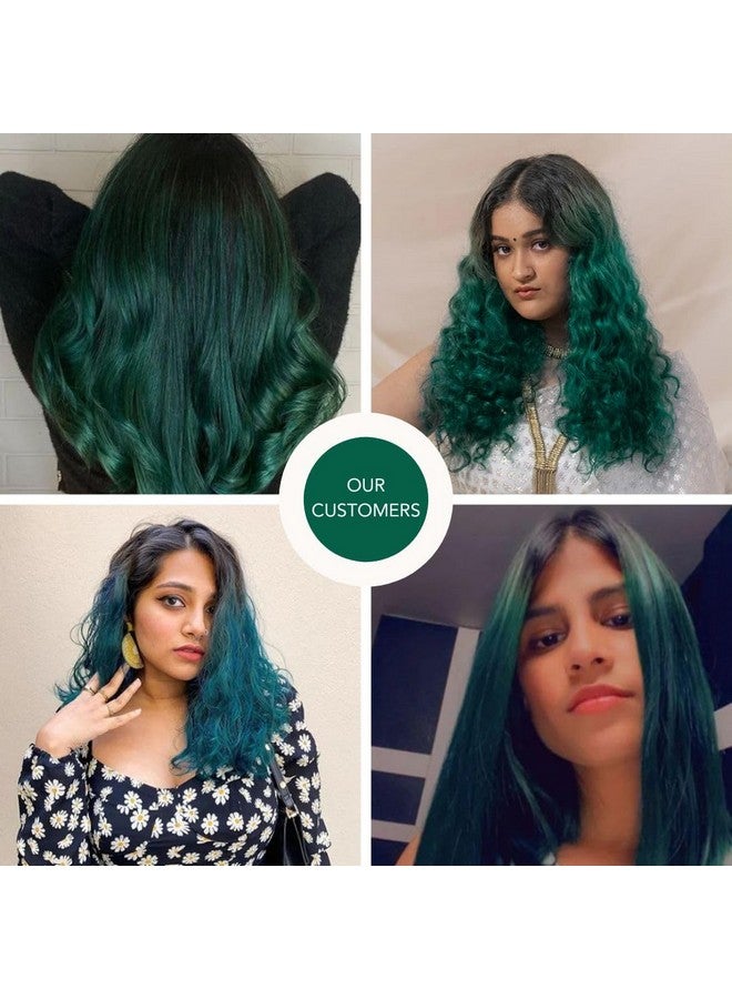 Paradyes Semi-Permanent Emerald Green Diy Conditioner Based Hair Colour Infused With Aloe-Vera, Bhringaraj, Brahmi, Almonds & Amla 120 Gm  - Image 3