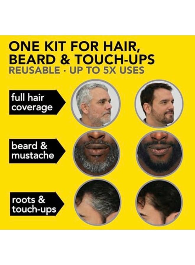 CLEVERMAN Reusable Hair Beard Dye for Men Light Brown Up to 5 Uses 7 Minutes Natural Gray Coverage NoDrip Cream with SkinArmour Cleverman - Image 3