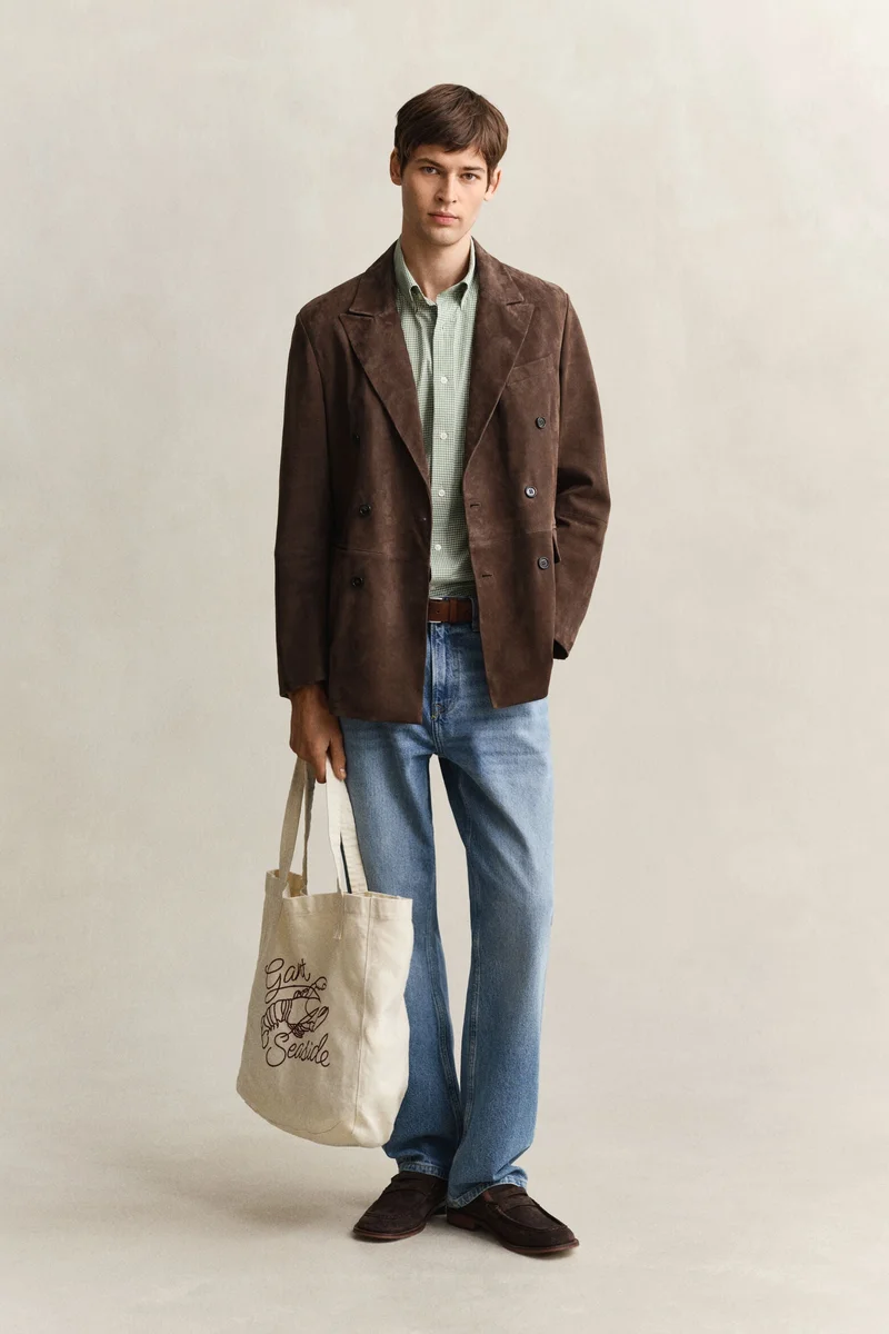 غانت Regular Classic Poplin Gingh Ss Shirt