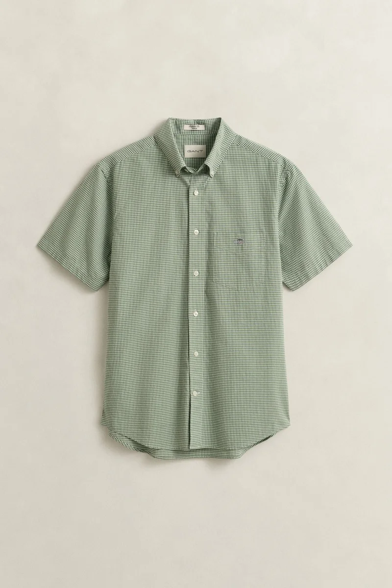 GANT  Regular Classic Poplin Gingh Ss Shirt for Men | Best Price UAE
