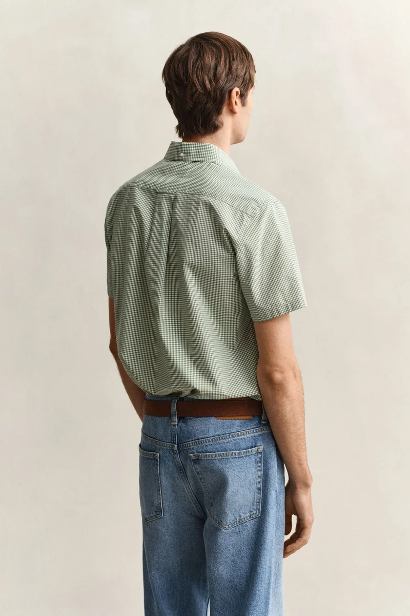 GANT  Regular Classic Poplin Gingh Ss Shirt for Men | Best Price UAE