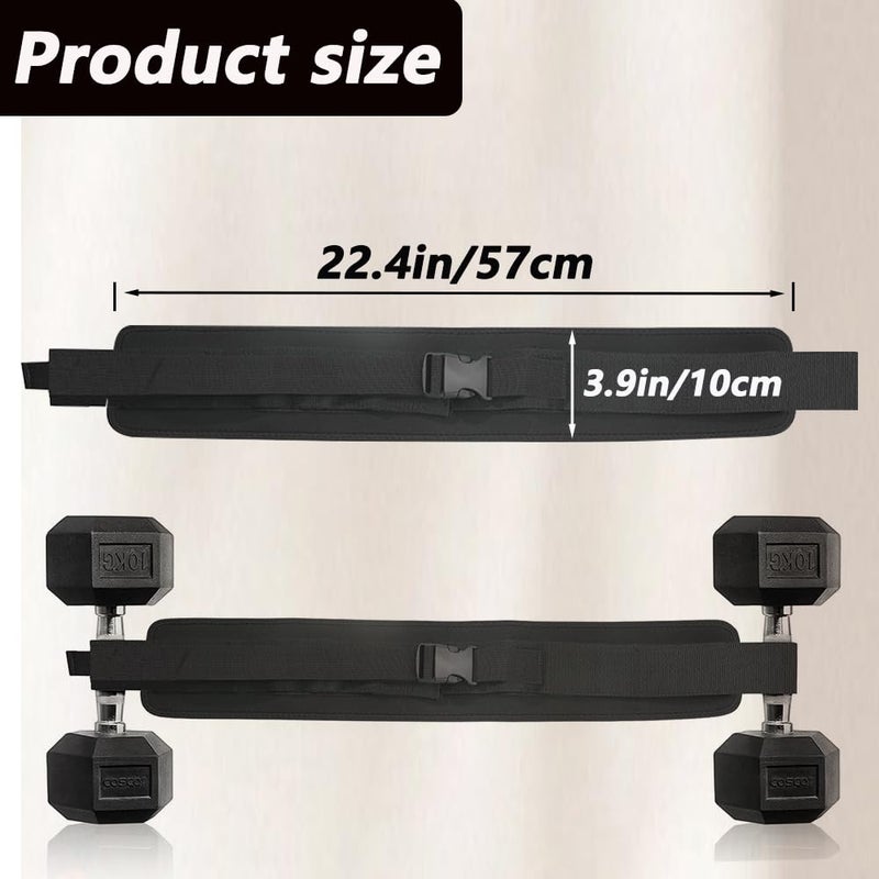 LOOEEL Exercise Hip Thrust Belt - Dumbbell Shaped Hip Thrust Belt. Dumbbell Style Fully Adjustable Hip Thrust Band with Buckle, Thickened for Hip Muscle Exercise Equipment. - Image 3
