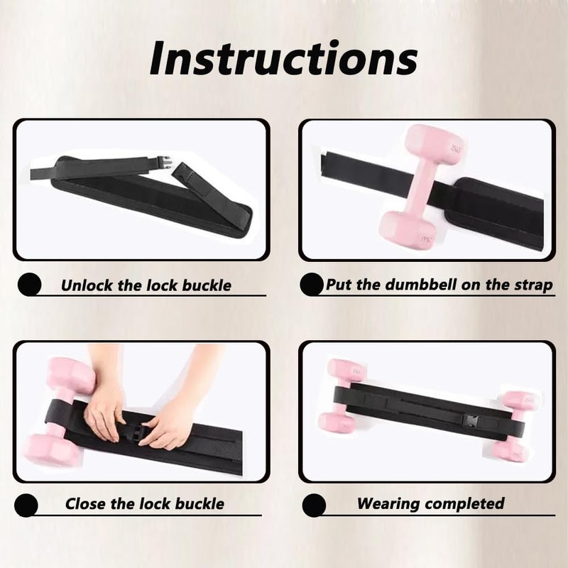 LOOEEL Exercise Hip Thrust Belt - Dumbbell Shaped Hip Thrust Belt. Dumbbell Style Fully Adjustable Hip Thrust Band with Buckle, Thickened for Hip Muscle Exercise Equipment. - Image 5