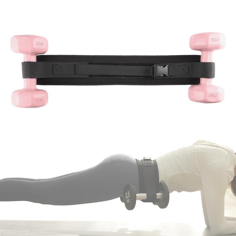 LOOEEL Exercise Hip Thrust Belt - Dumbbell Shaped Hip Thrust Belt. Dumbbell Style Fully Adjustable Hip Thrust Band with Buckle, Thickened for Hip Muscle Exercise Equipment. - Image 1