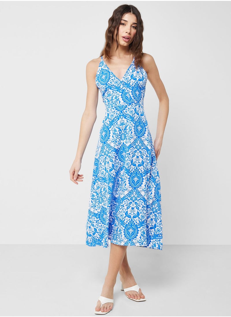 Ginger - Strappy Print Dress - Image 1