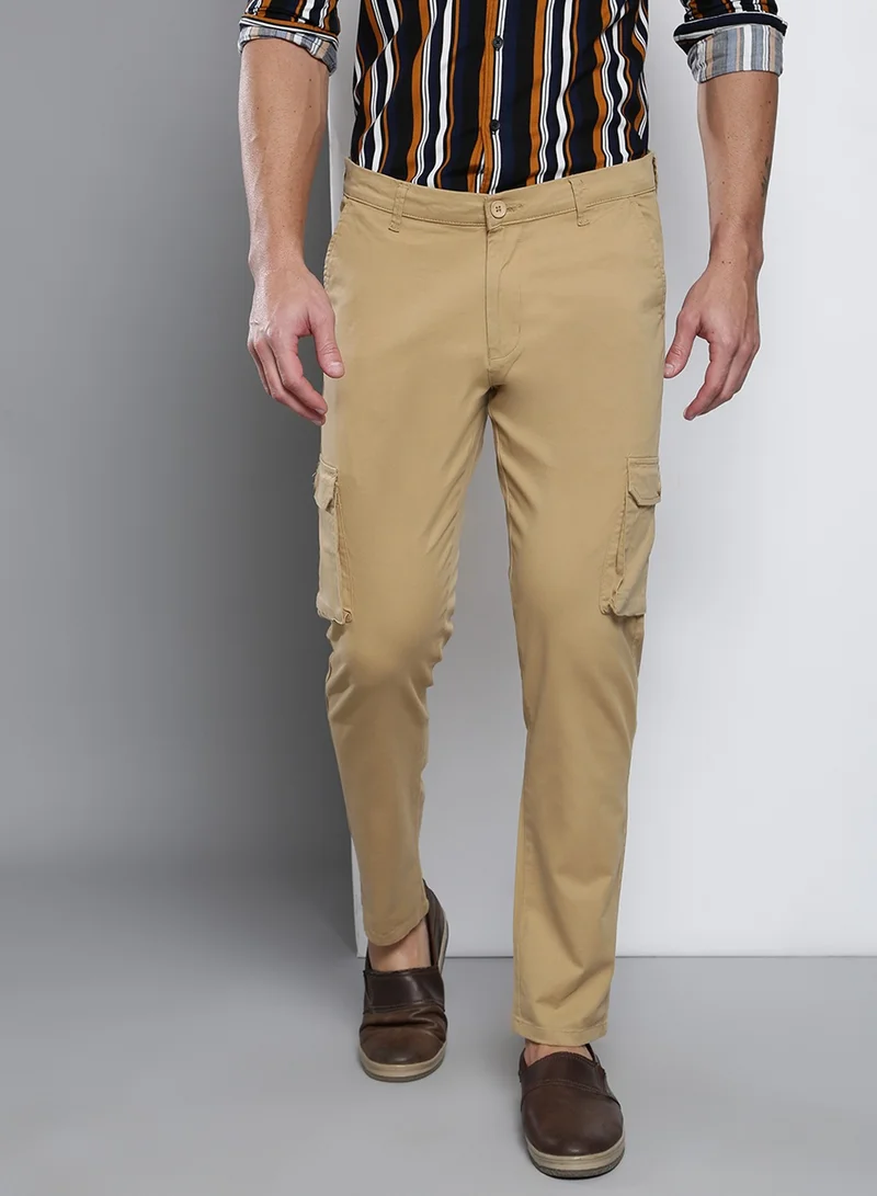 Dennis Lingo Men's Dark Khaki Tapered Fit Cargo Pants