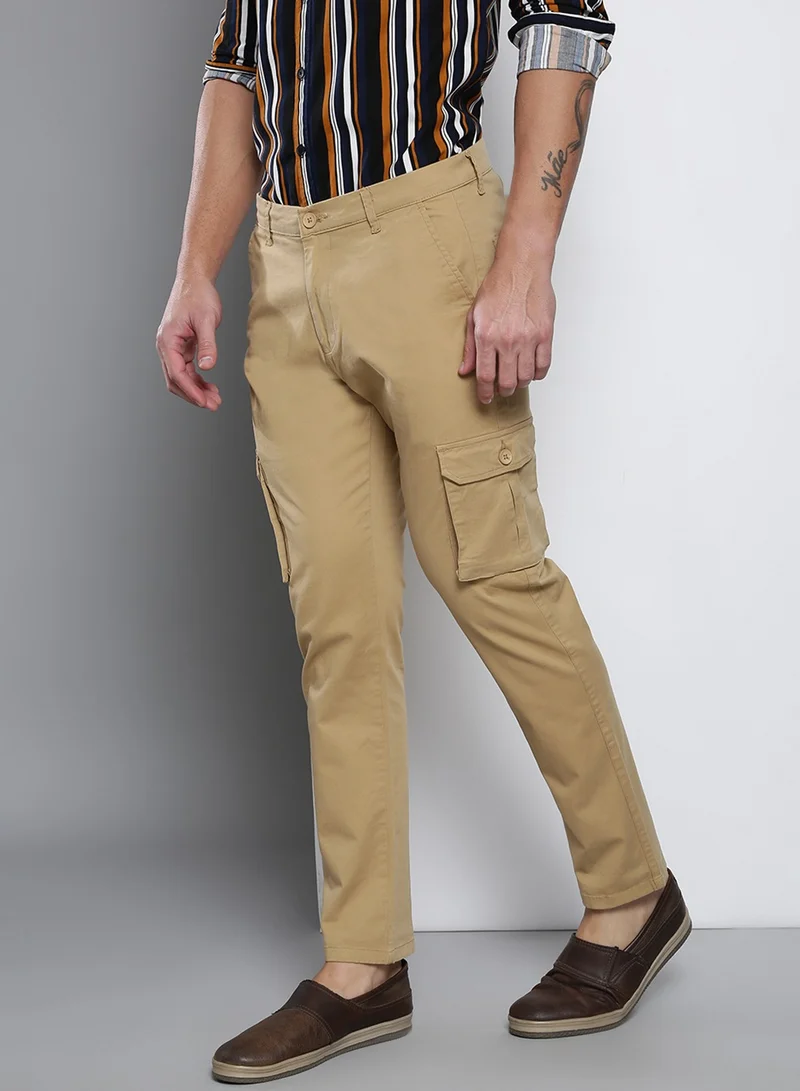 Dennis Lingo Men's Dark Khaki Tapered Fit Cargo Pants
