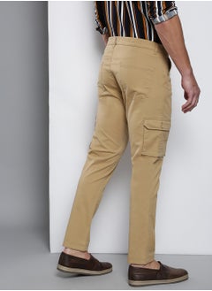 Dennis Lingo Men's Dark Khaki Tapered Fit Cargo Pants  - Image 5