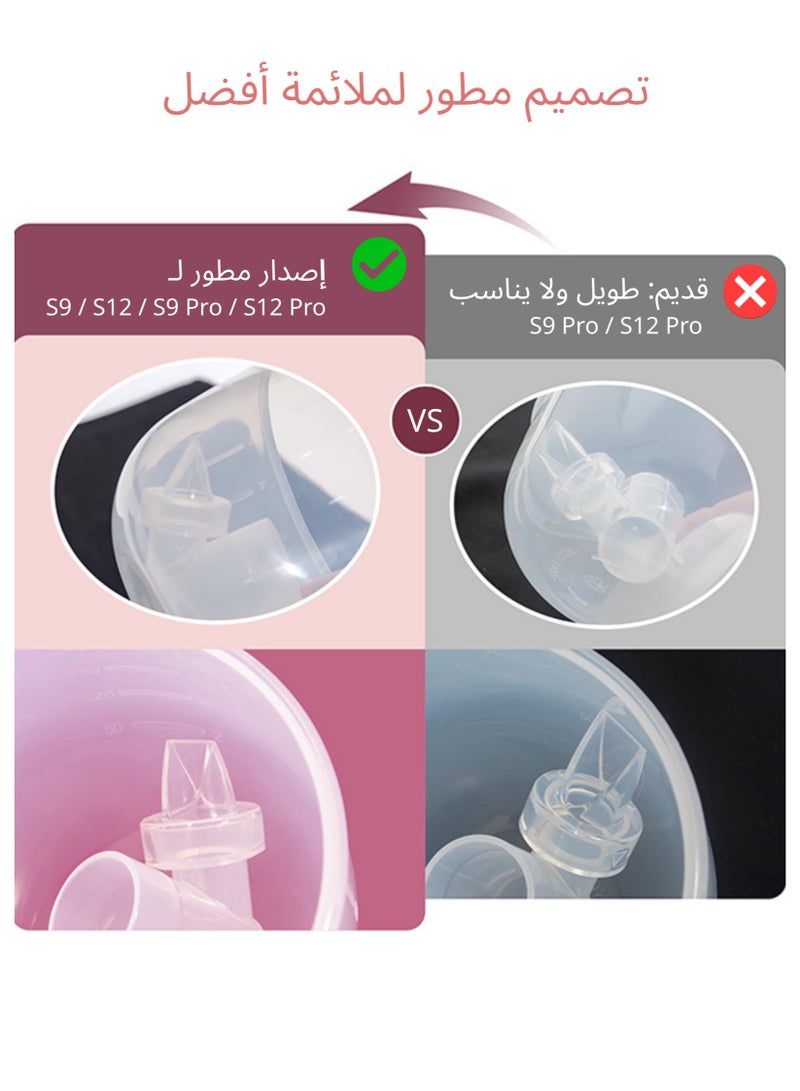 طقم صمامات وإدخال سيليكون بديل لشافط الحليب Momcozy S9 / S12 / S9 Pro / S12 Pro – قطع غيار شفاط الحليب، سيليكون آمن خالٍ من BPA، 6 قطع - Image 3