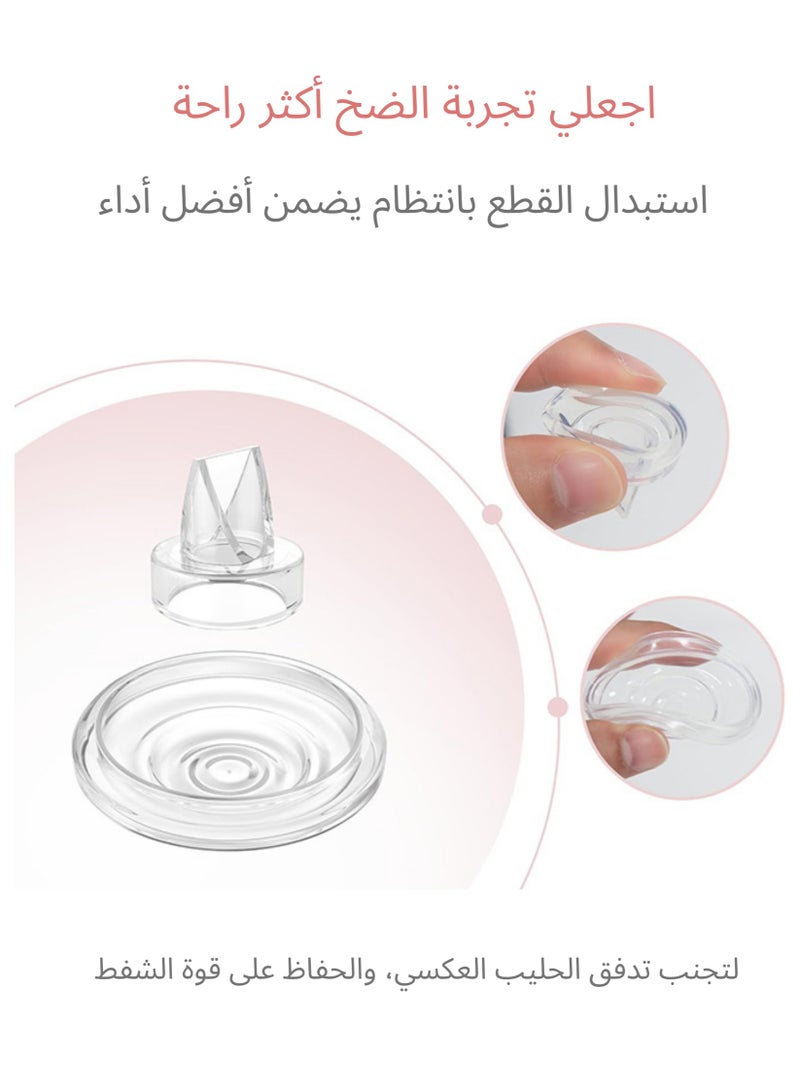 طقم صمامات وإدخال سيليكون بديل لشافط الحليب Momcozy S9 / S12 / S9 Pro / S12 Pro – قطع غيار شفاط الحليب، سيليكون آمن خالٍ من BPA، 6 قطع - Image 4