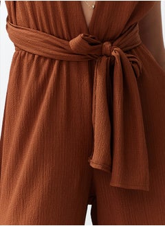 trendyol Brown Woven Tied Jumpsuit TBESS23TU00010  - Image 5