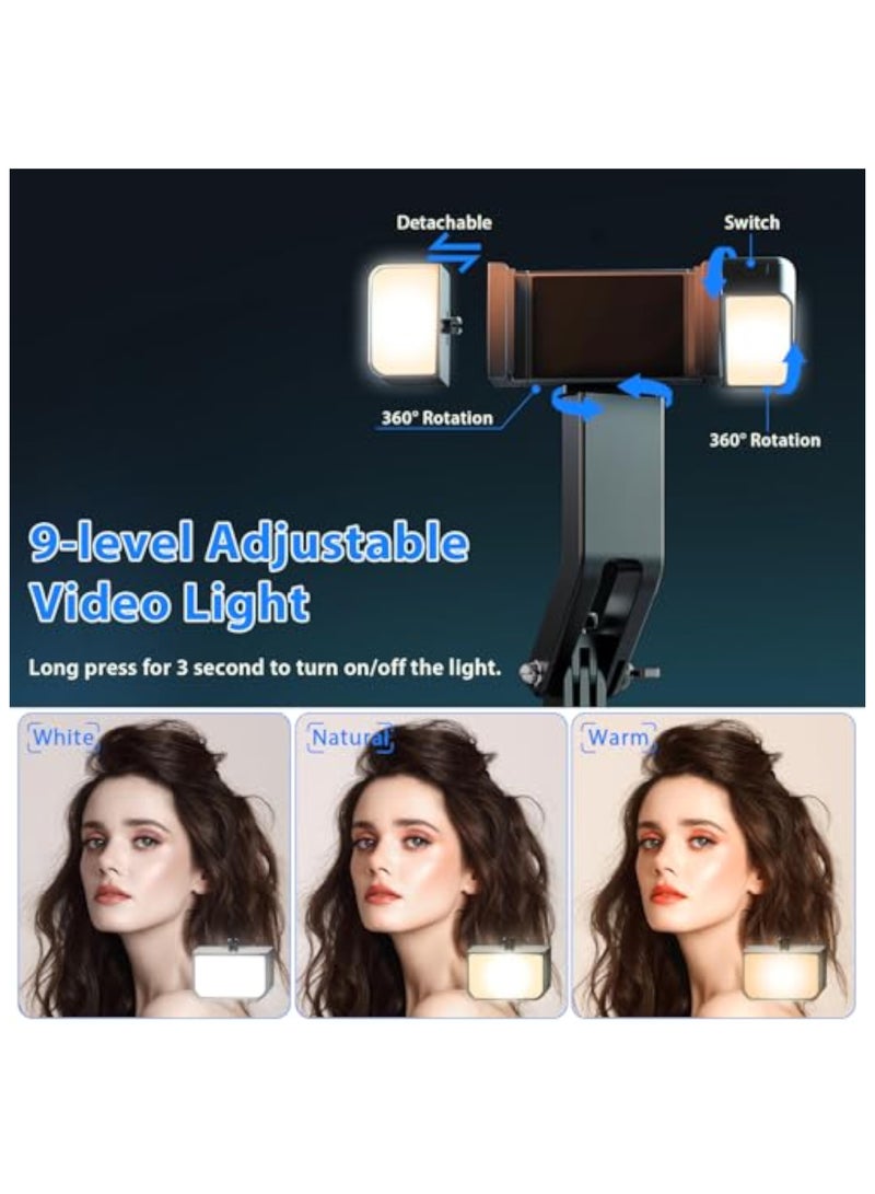 erorex 185cm Selfie Tripod Stand with Light, Phone Tripod for Mobile, Selfie Stick with Remote and Balance Handle, iPhone Stand Mobile Phone Stand for Video Recording - Image 3