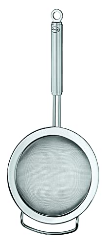 Rsle Stainless Steel Round Handle Kitchen Strainer Fine Mesh 95inch Silver