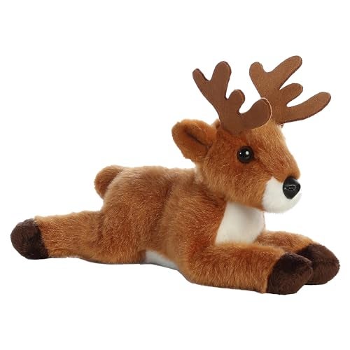 Aurora Adorable Mini Flopsie Deer Stuffed Animal Mini Companions Ready for Playful Adventures for Kids All Ages Toddlers Adults and Families Brown 8 Inches - Image 1