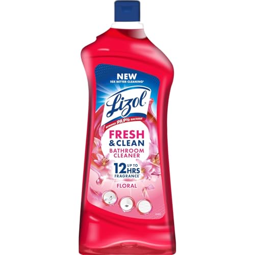 Lizol Fresh & Clean Bathroom Cleaner | Floral | 1L | 10X Better Cleaning | Upto 12Hrs Fragrance| Multi Surface Clean Floors, Basin, Tiles - Image 1