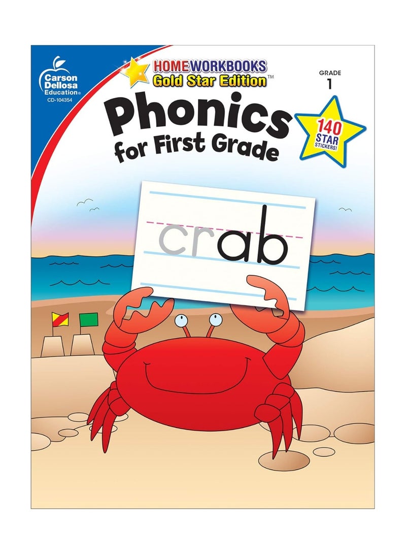 Carson Dellosa Phonics for First Grade Workbook, Consonants, Blends, Digraphs, Vowels, and Word Families Writing Practice, Language Arts Classroom or Homeschool Curriculum (Volume 11) (Home Workbooks) - Image 1