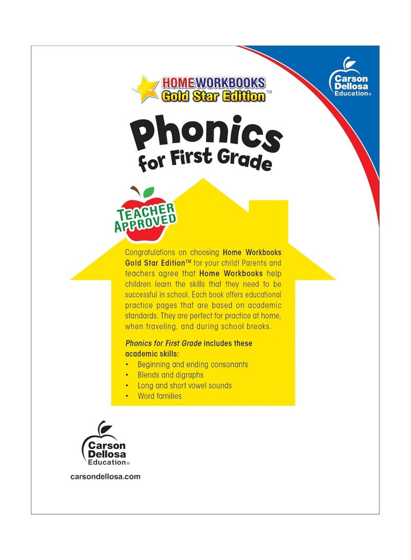 Carson Dellosa Phonics for First Grade Workbook, Consonants, Blends, Digraphs, Vowels, and Word Families Writing Practice, Language Arts Classroom or Homeschool Curriculum (Volume 11) (Home Workbooks) - Image 2