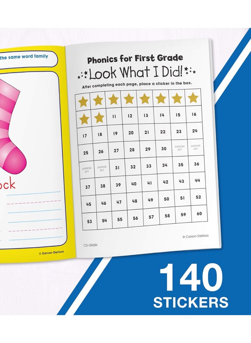 Carson Dellosa Phonics for First Grade Workbook, Consonants, Blends, Digraphs, Vowels, and Word Families Writing Practice, Language Arts Classroom or Homeschool Curriculum (Volume 11) (Home Workbooks) - Image 3