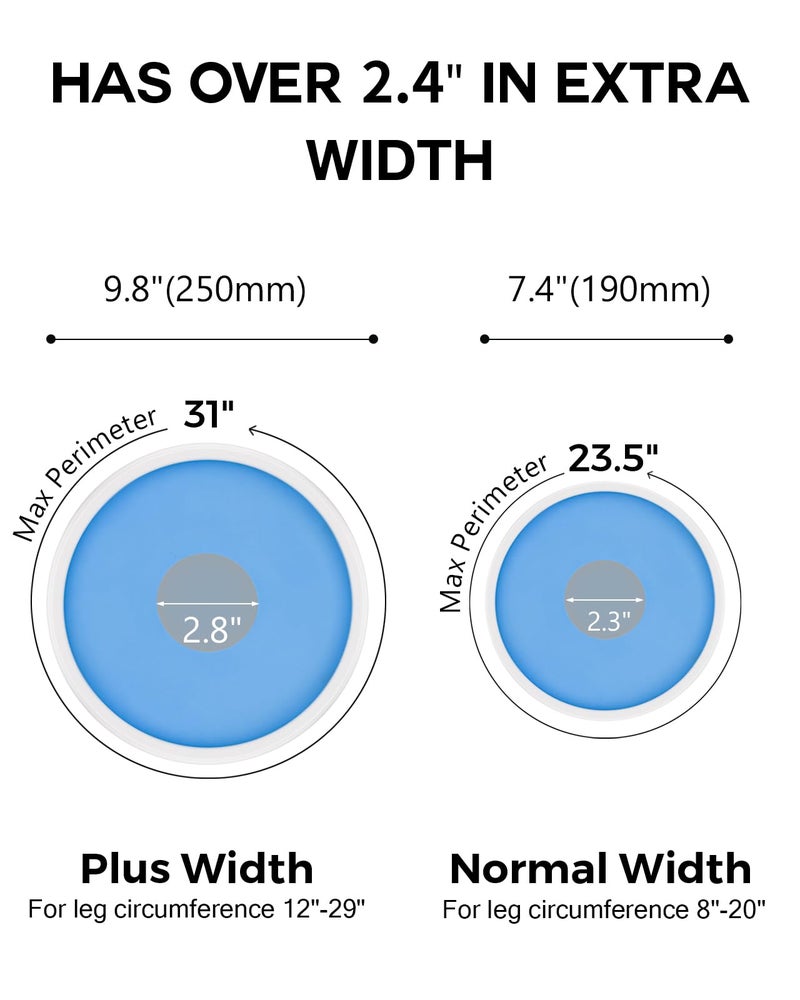 DNEOUXI Waterproof Extra Wide Leg Cast Cover for Shower, Extra Large Watertight Foot Protector Cover with Non-Slip Bottom for Plus Size Adults Surgery Casts Boots, Fits Leg Size 12"-29" - Image 3