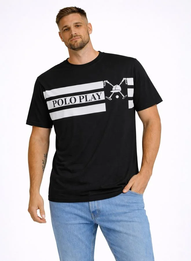 Polo Play Men Graphic Logo Crew Neck T-Shirt