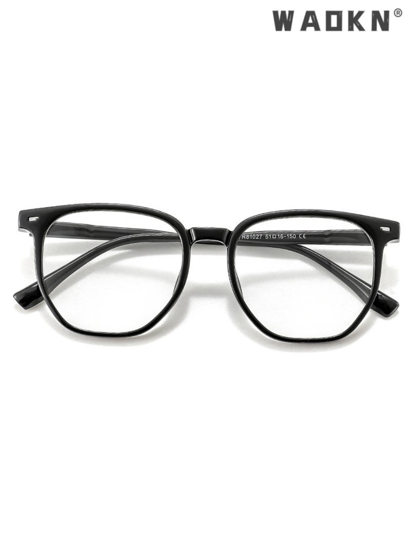 WAOKN Blue Light Blocking Glasses for Women and Men, Butterfly Filter Blue-light Eyewear Ultra Light TV PC Computer Fashion Gaming Glass,Anti Eye Eyestrain UV 400 Protection Reading Gaming Glasses, Black - Image 3