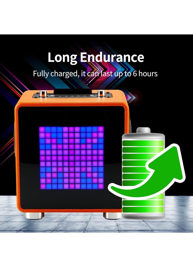 Manful Portable Bluetooth Speaker with LED Light and 2 Wireless Microphones for Kids Adults  - Image 3